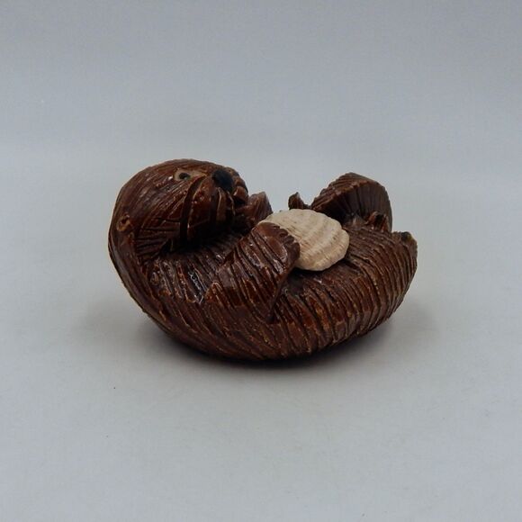 Artesania Rinconada Sea Otter With Shell Figurine Art Pottery Uruguay 3.5 Inch - Picture 5 of 9
